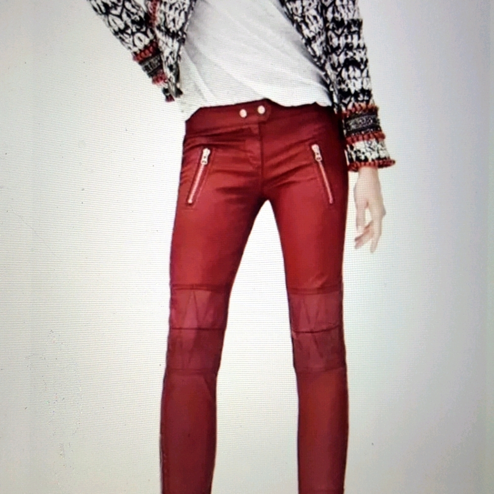 Isabel Marant x H & M red moto pant